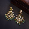 Asp CZ Gold Plated Screw Back Chandbali Earrings