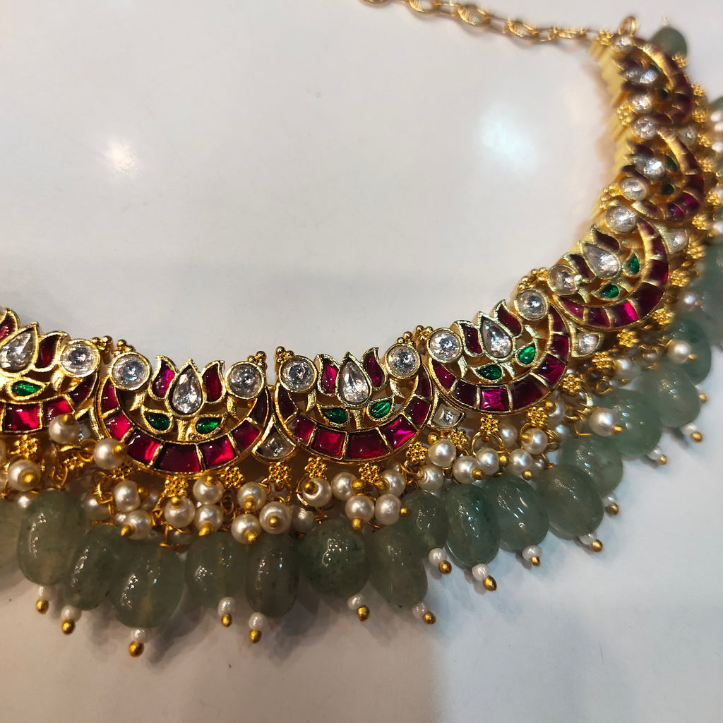 Asp Jadau Kundan Jalebi Necklace Set