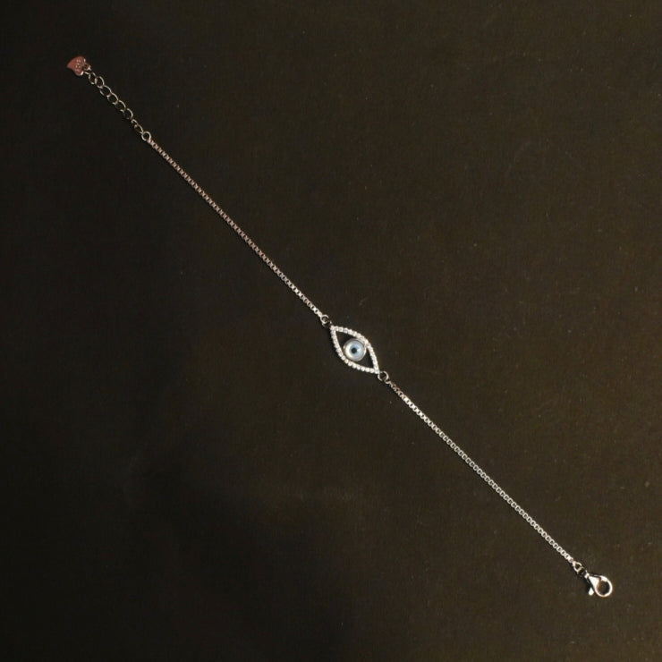 925 Sterling Silver Evil Eye Bracelet for Women