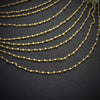Asp 24K Gold Plated 5 Lines Pearls Champaswaralu/Earchains
