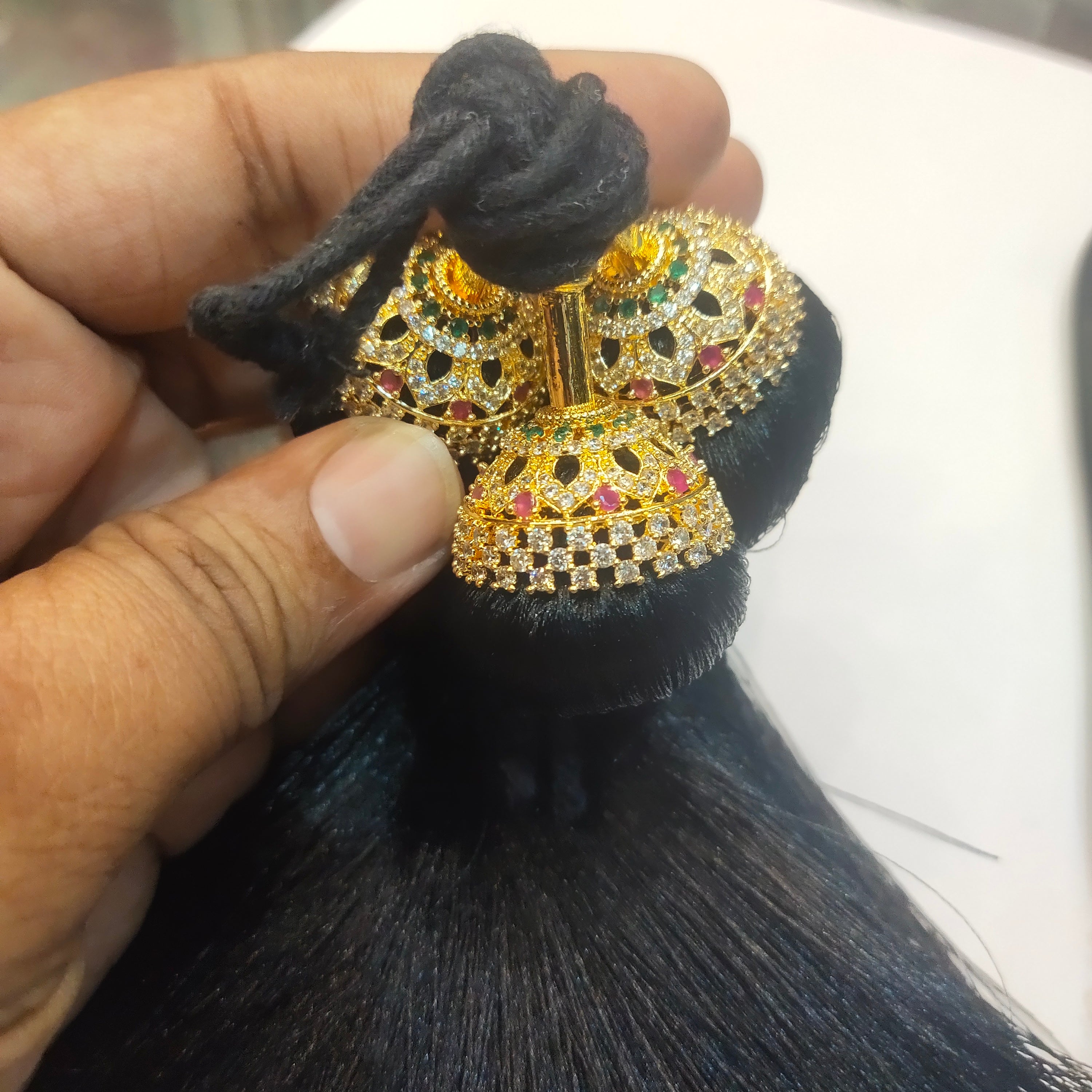 Asp Zircon Kunjalam - Kuppulu - Jada Gantallu - For Classical Dance Hair Extension