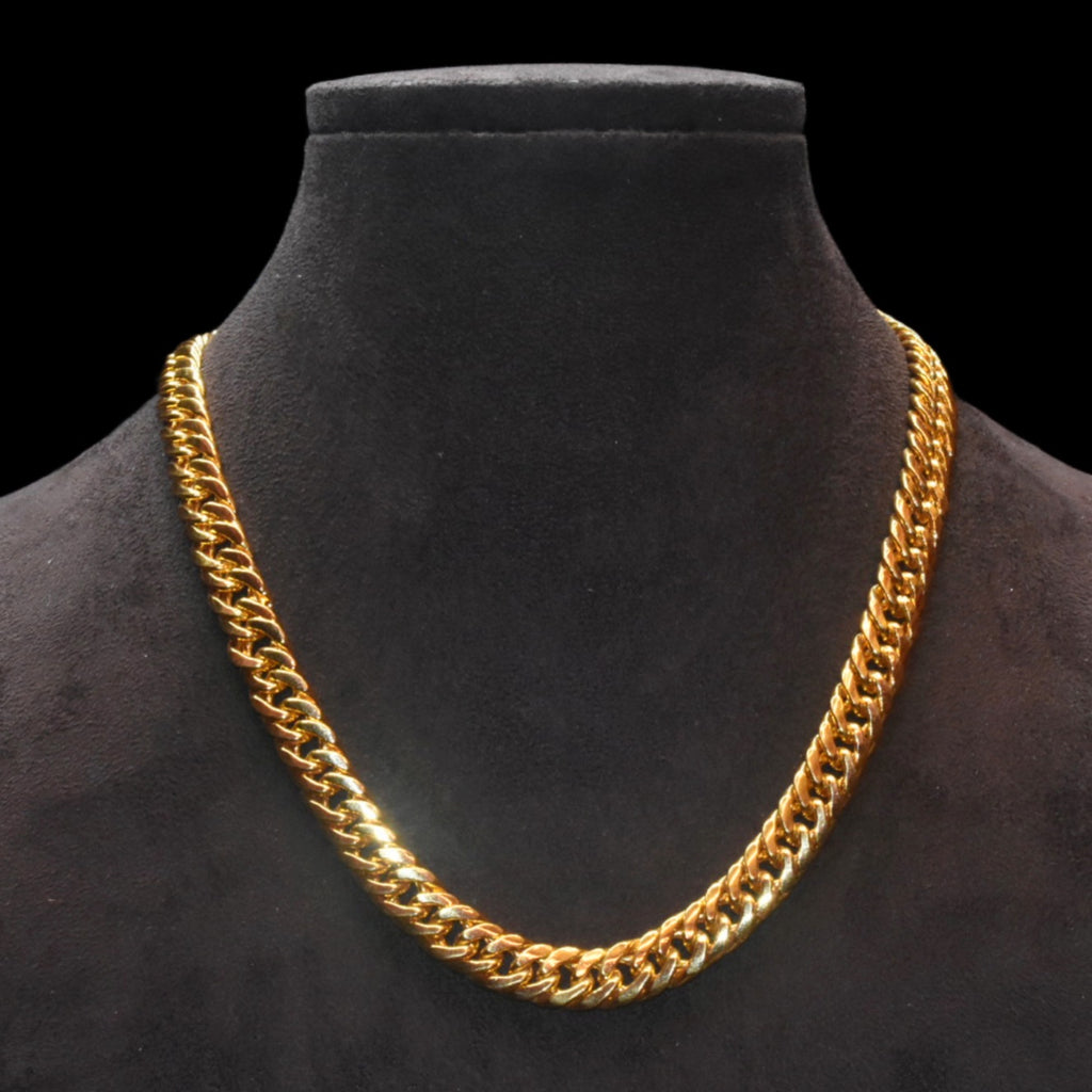 24K Gold Plated Heavy Chain for Men - 20 Inch Premium Quality