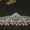 Zircon Rhodium-Gold Double Tone Diamond Look Chain Vaddanam for Bride