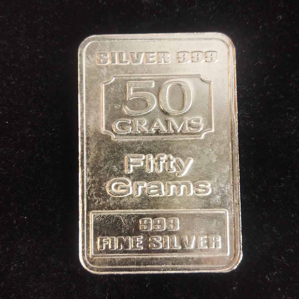 Silver Bar 50g | 999 Fine Silver | Diamond Pattern