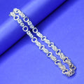 "Dapper Dudes: Elevate Your Style with a Pure Silver Super Hollow Chain for Men"
