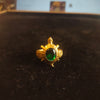 Gold Turtle Ring with Stone - Kachua Ring for Good Luck & Vastu (Yellow / Green / Red)