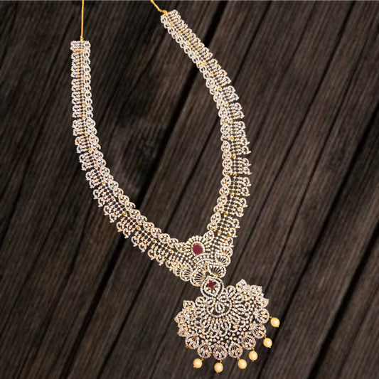 Enhance Your Look with Asp Fashion Jewellery's Stylish American Diamonds Long Haram