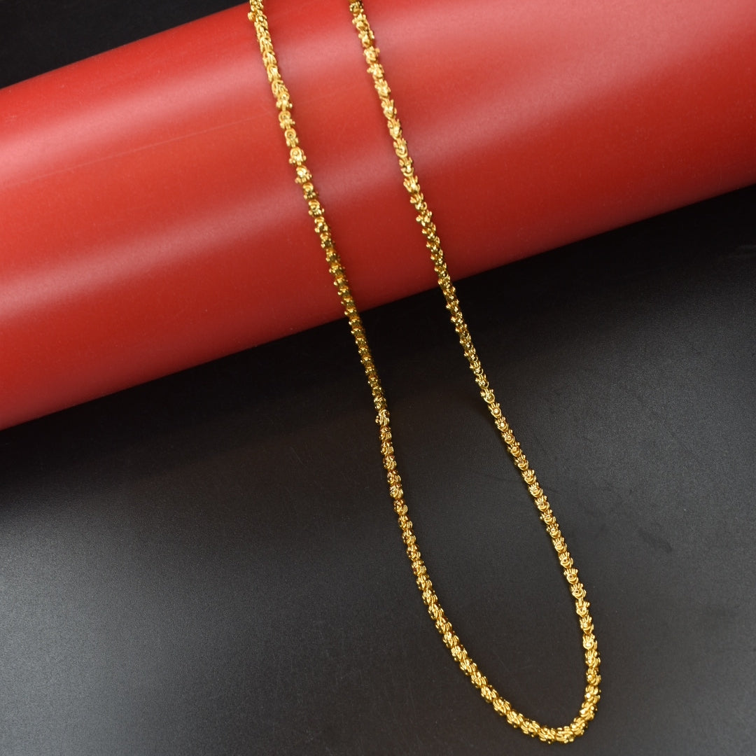 "Shine Bright with Asp Fashion Jewellery's 24K Gold-Plated Daily Wear Chandramukhi Chain"