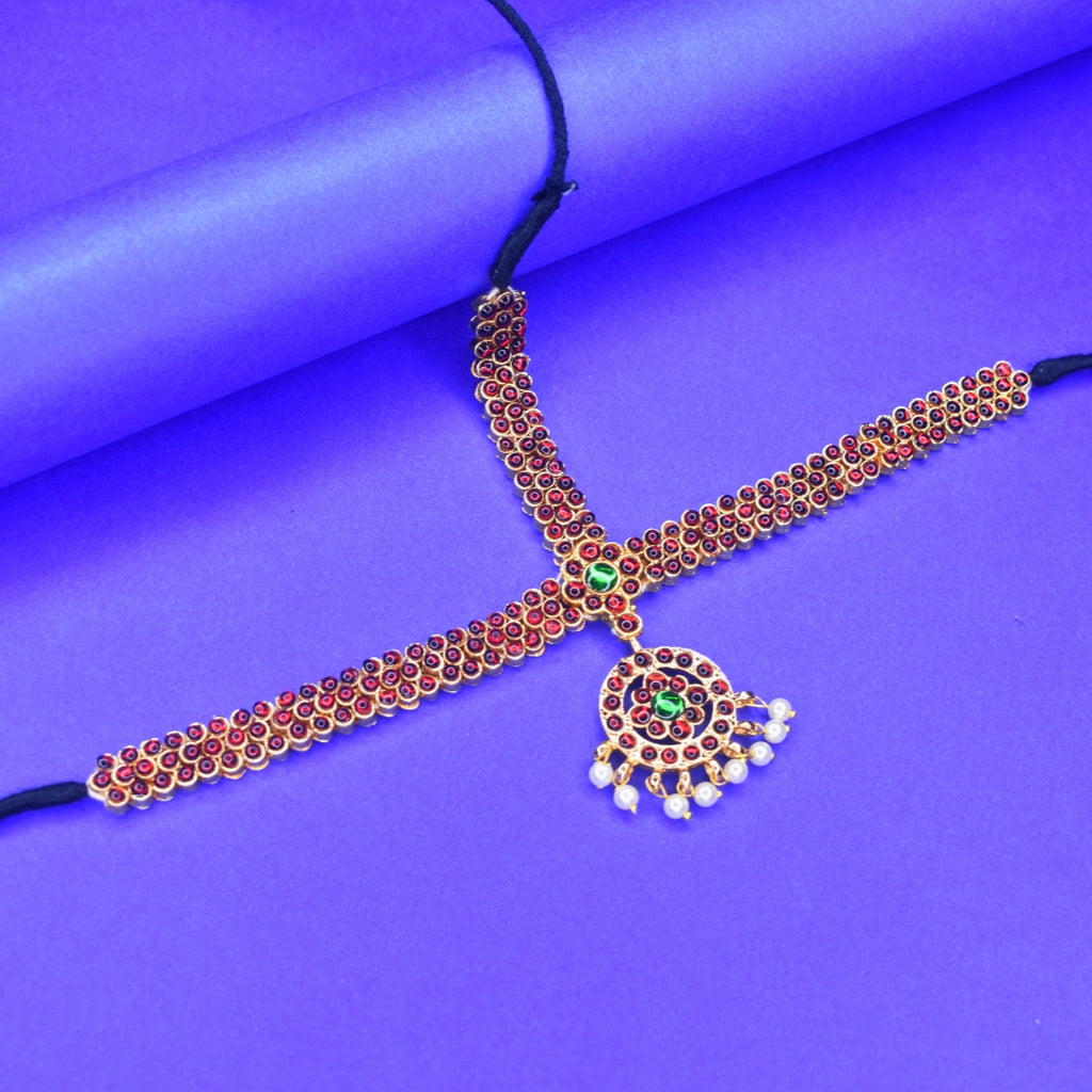 Classical Bharatanatyam Jewellery Set - 12 Piece Temple Dance Ornament Collection