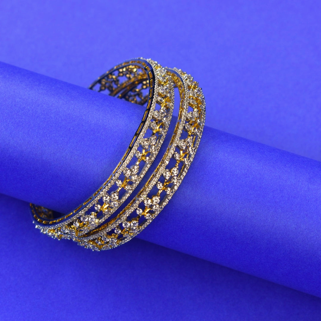 Zircon Bangles Set - Diamond Look Affordable Luxury Bangles