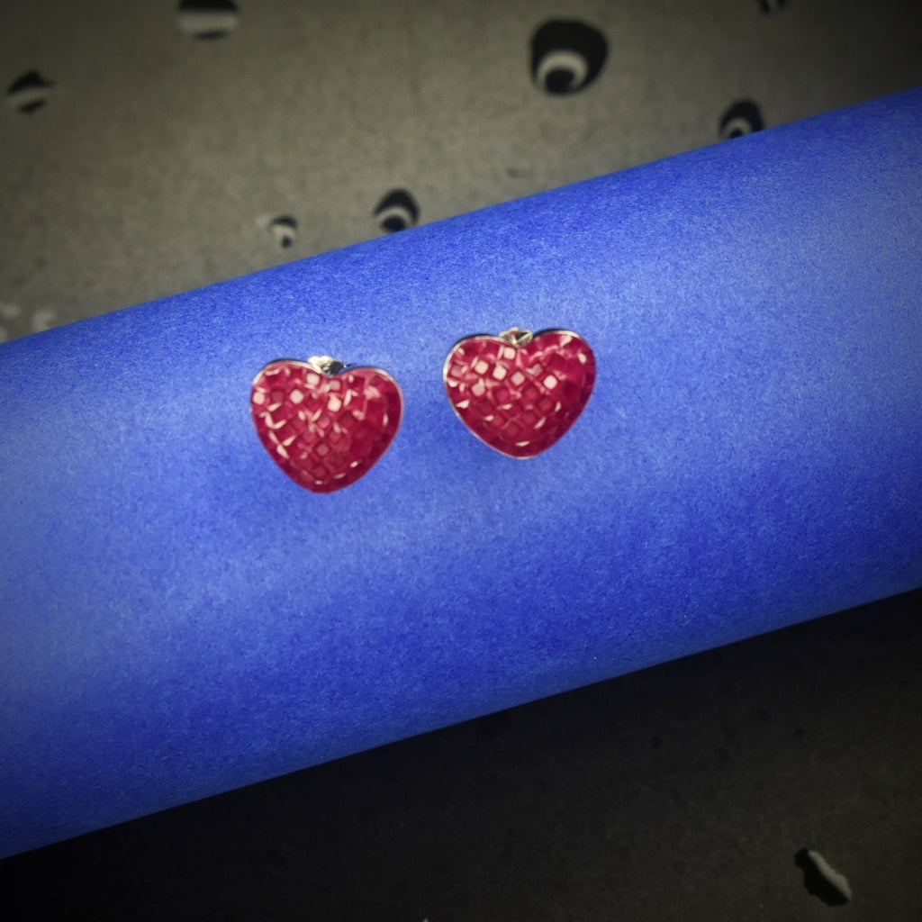 Sterling Silver Heart Shaped Earrings - Shine with Love