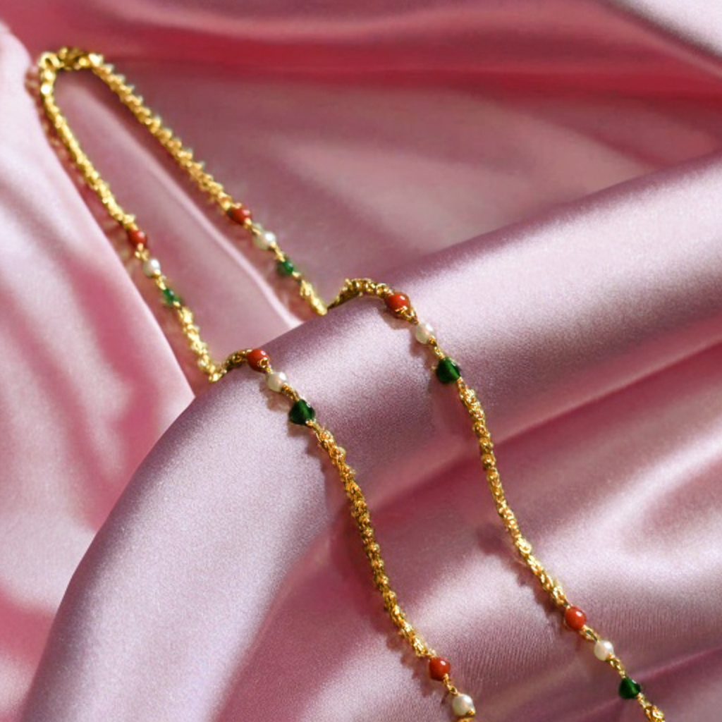 Asp Women’s Chandramukhi Chain With Corals and Pearls