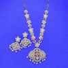 "Glamour Refined: Rose Gold-Plated American Diamonds Designer Necklace Set"