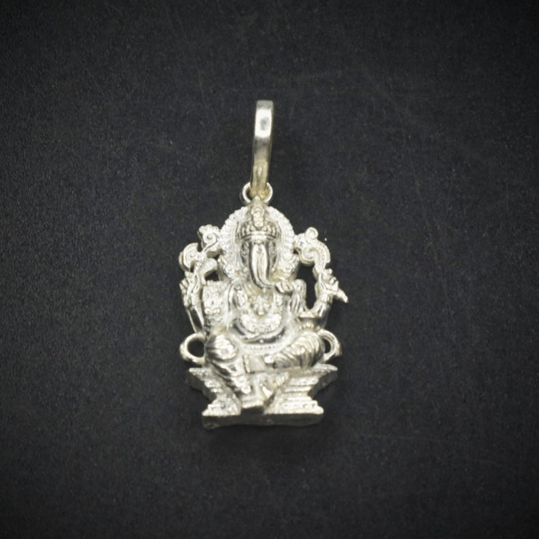 "Shine Bright with Silver: Exquisite 92.5 Ganesh Pendant"