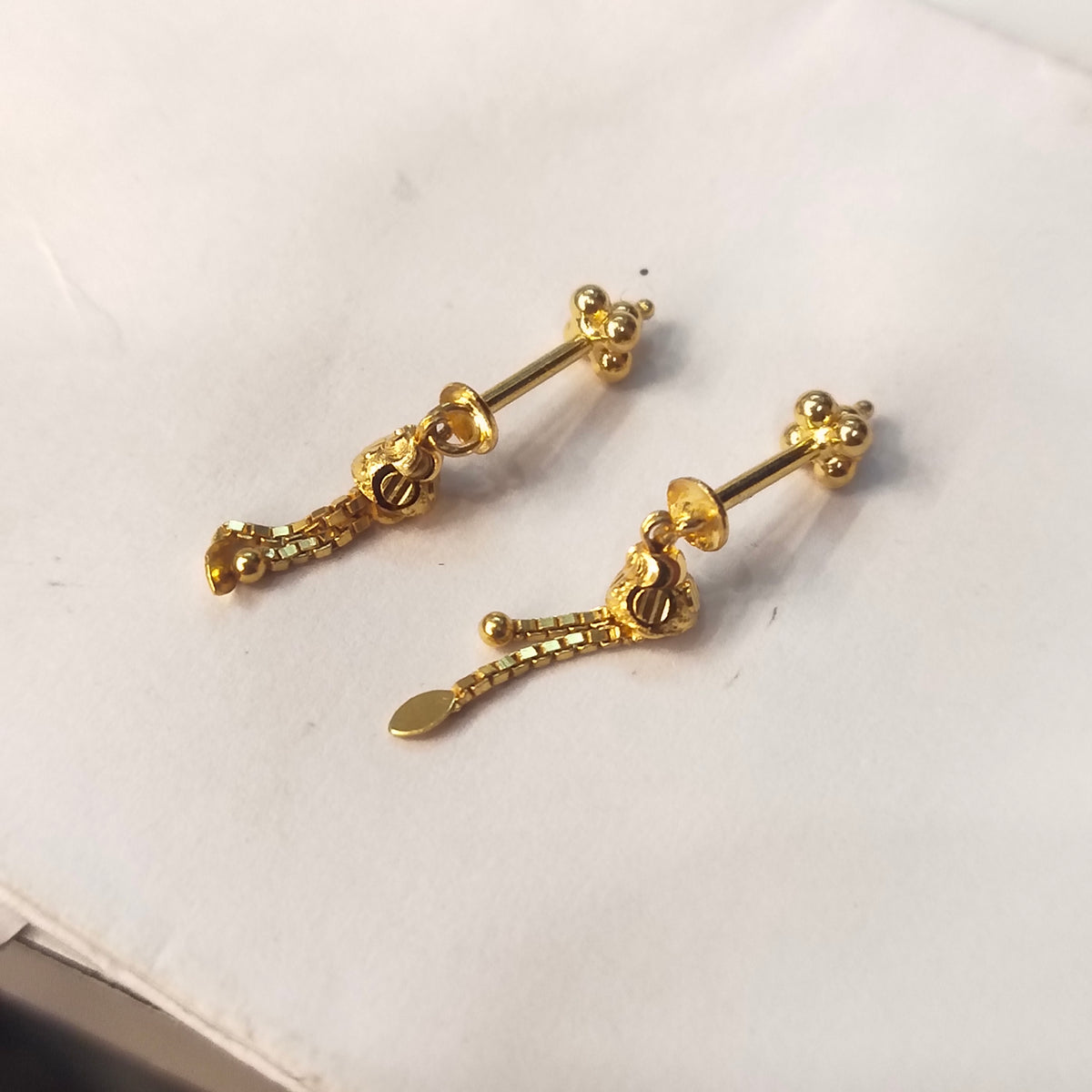 18K Gold Helix Ear Bugadi Earring