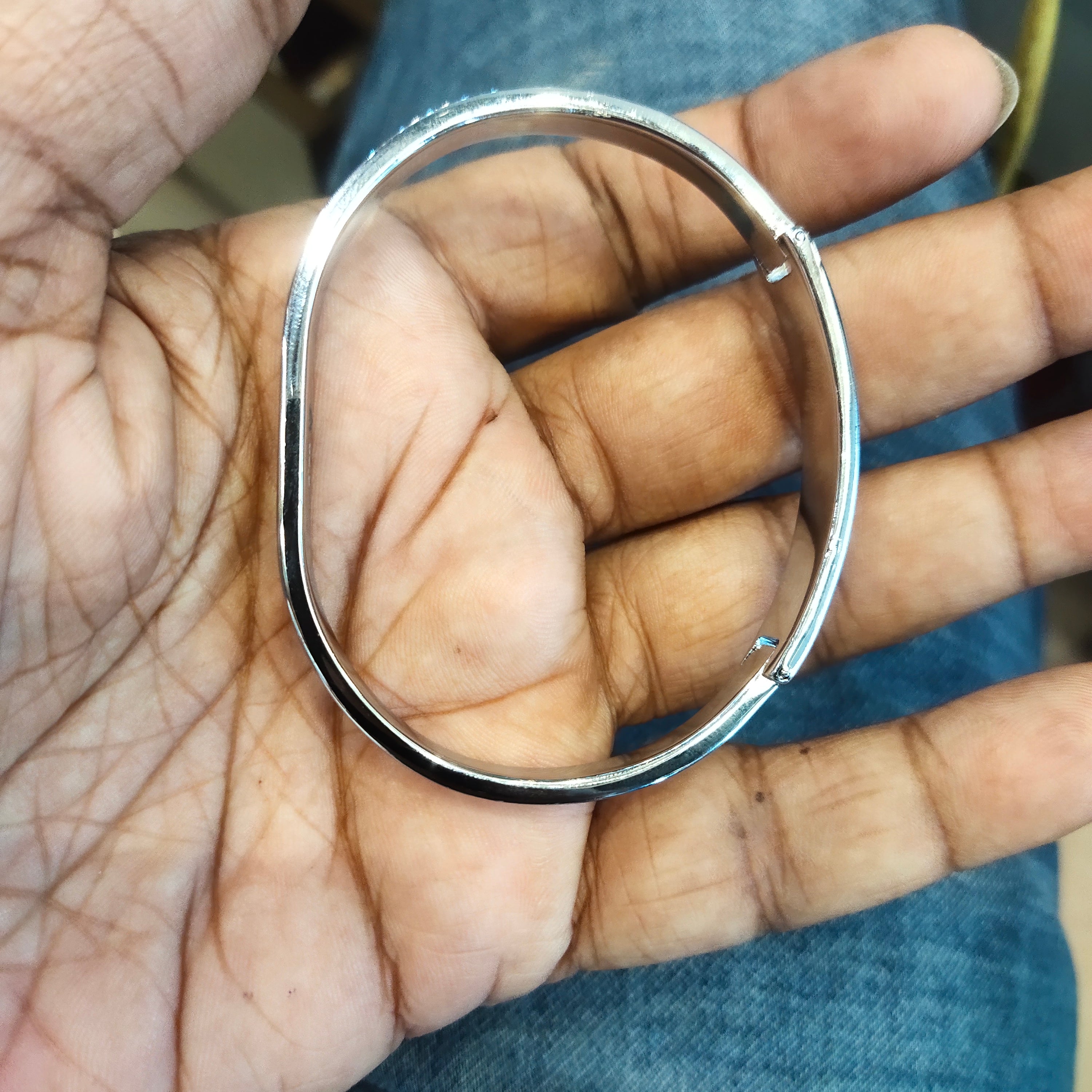 925 Silver Gold Filled Bangle Bracelet - Unisex