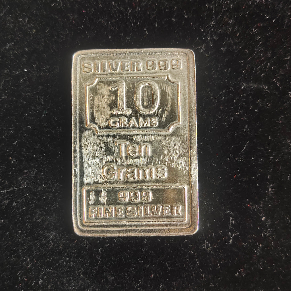 Silver Bar 10g | 999 Fine Silver | R999 Hallmark