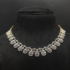 Rhodium-Gold White Zircon Necklace Set - Premium Quality