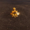 Gold Turtle Ring with Stone - Kachua Ring for Good Luck & Vastu (Yellow / Green / Red)