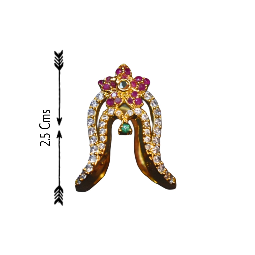 Asp One Gram Gold Vanki Finger Ring - Traditional South Indian Bridal Jewelry