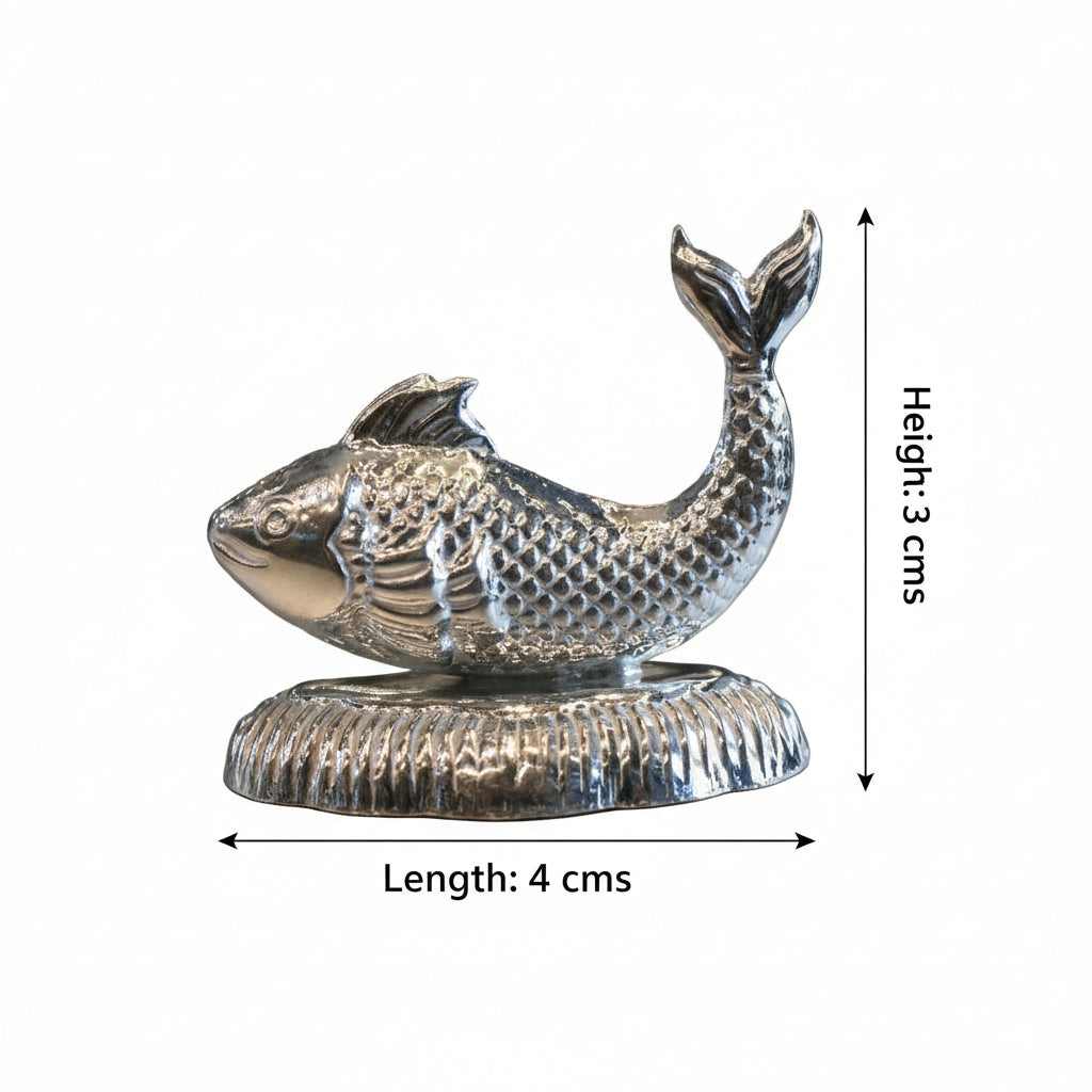 Pure Silver Fish/Chandi ki Machli for Astrological and Lal Kitab Remedy | Silver Fish for Vastu, Pooja and Gifting