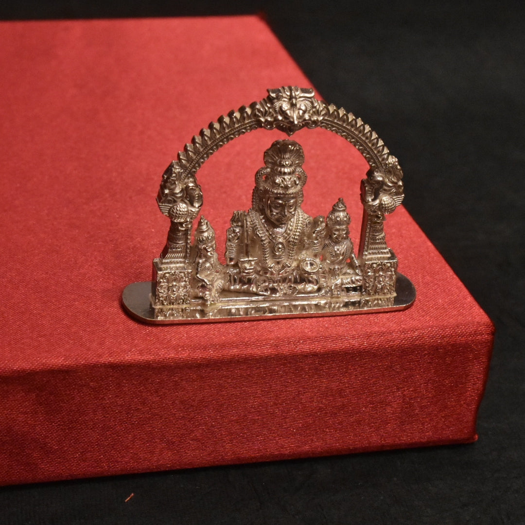 Pure Silver Mallanna Swami Idol - Handcrafted Hindu Deity Statue