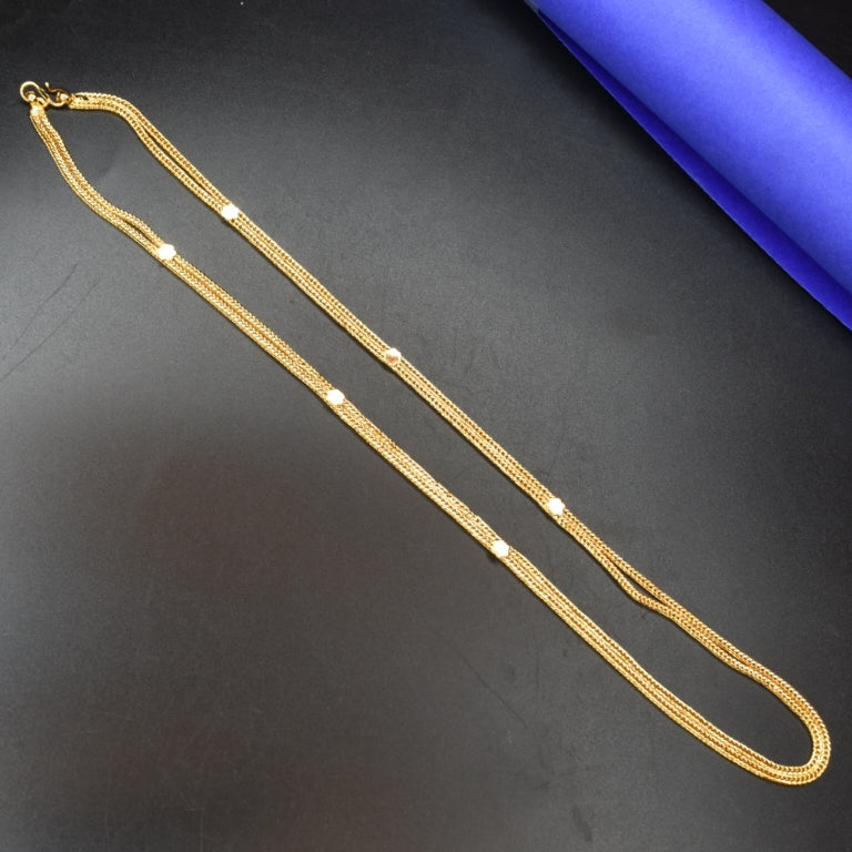 24 Inch 24K Gold Plated Mangalsutra Chain - Traditional Women's Necklace