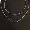 Stylish Asp Sterling Silver Evil Eye Beaded Anklets