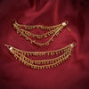 "Shimmer and Shine: 24K Gold-Plated Beaded Ear Chains for Chamapsawarlu"