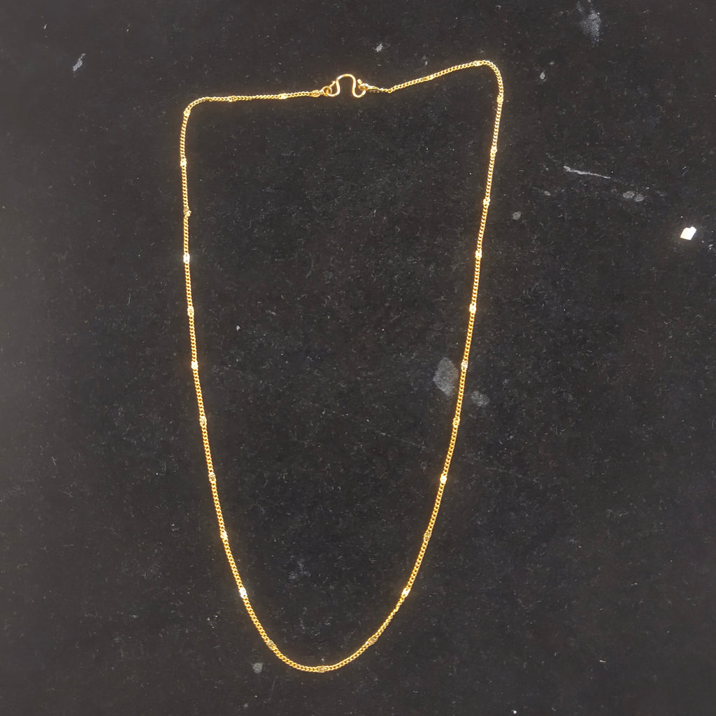 Gold Satellite Bead Chain Necklace for Women