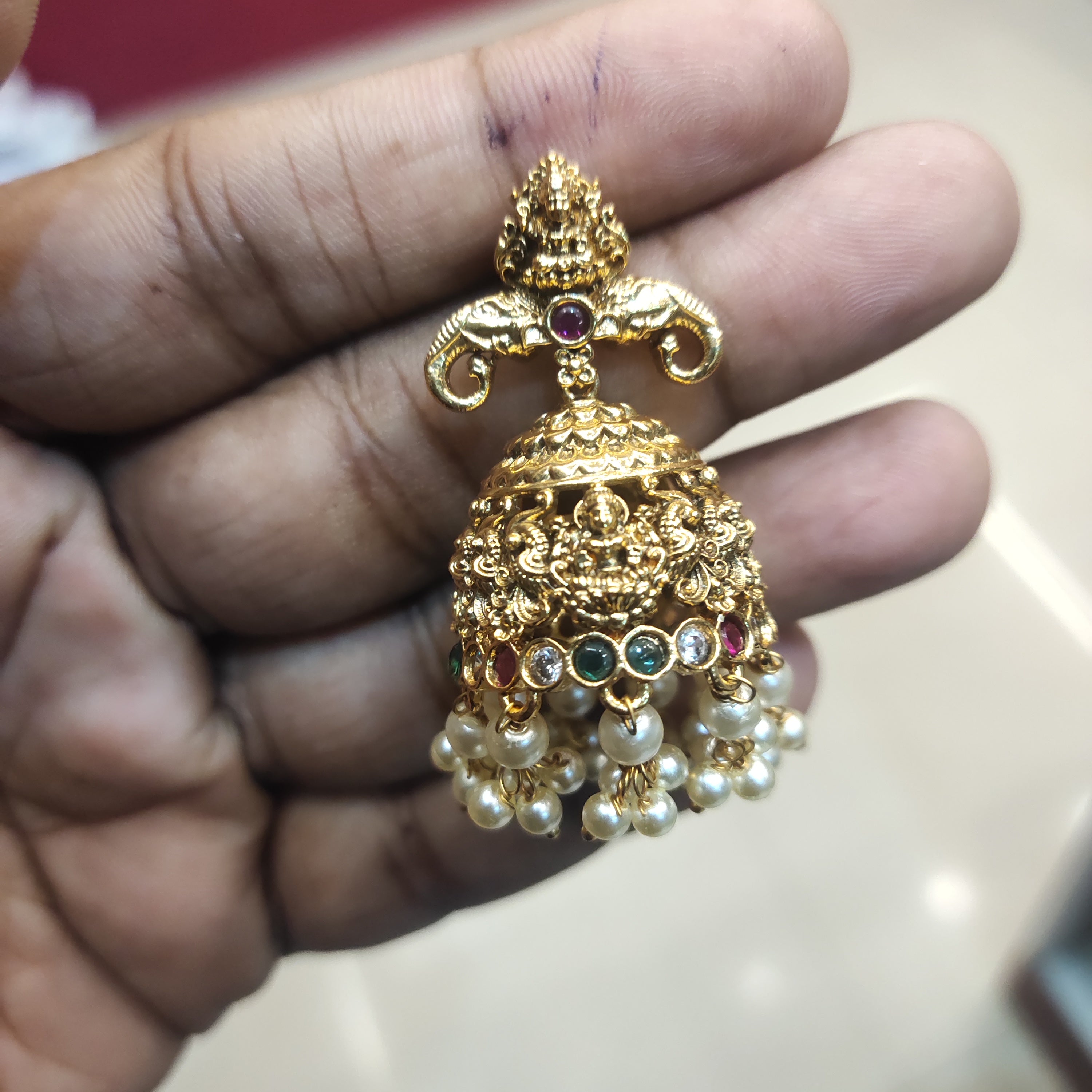 Antique Nakshi Grand Bridal Necklace with Laxmi Peacock Motifs - Traditional Indian Jewelry