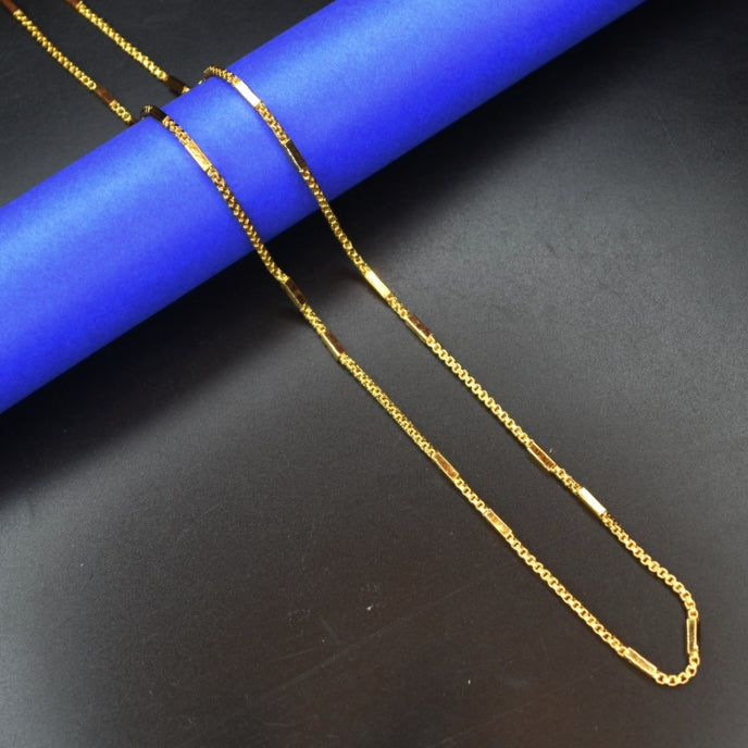 Gilded Glamour 24K Gold-Plated Chain - 30 Inch Elegant Design