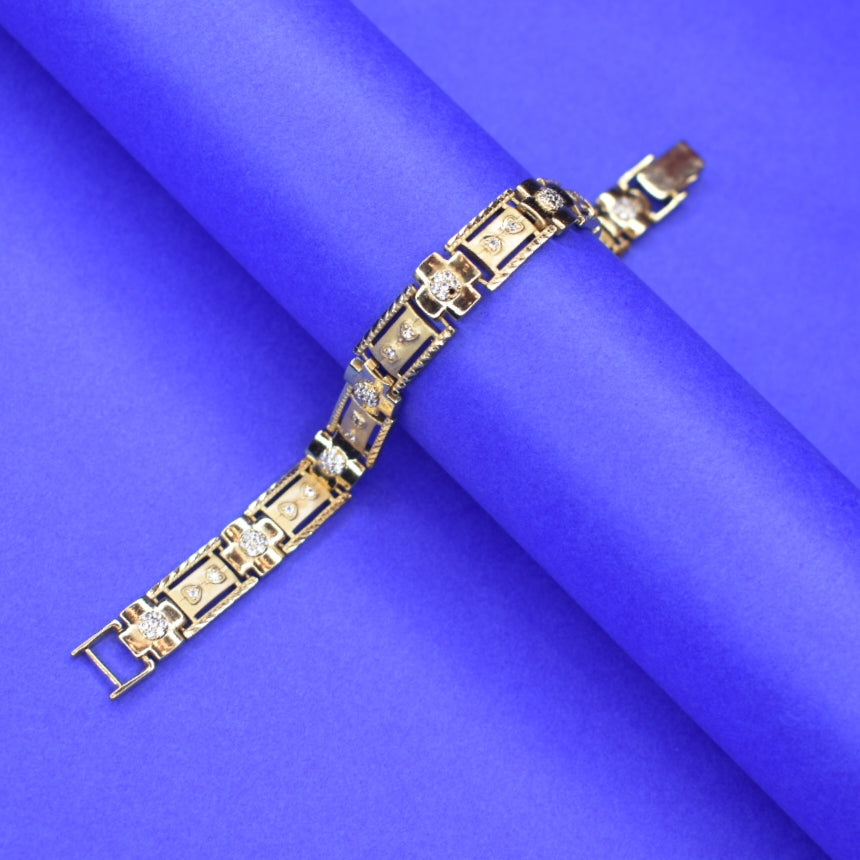 ASP 24K Gold Plated Daily Wear Men's Bracelet - Fashion Jewelry