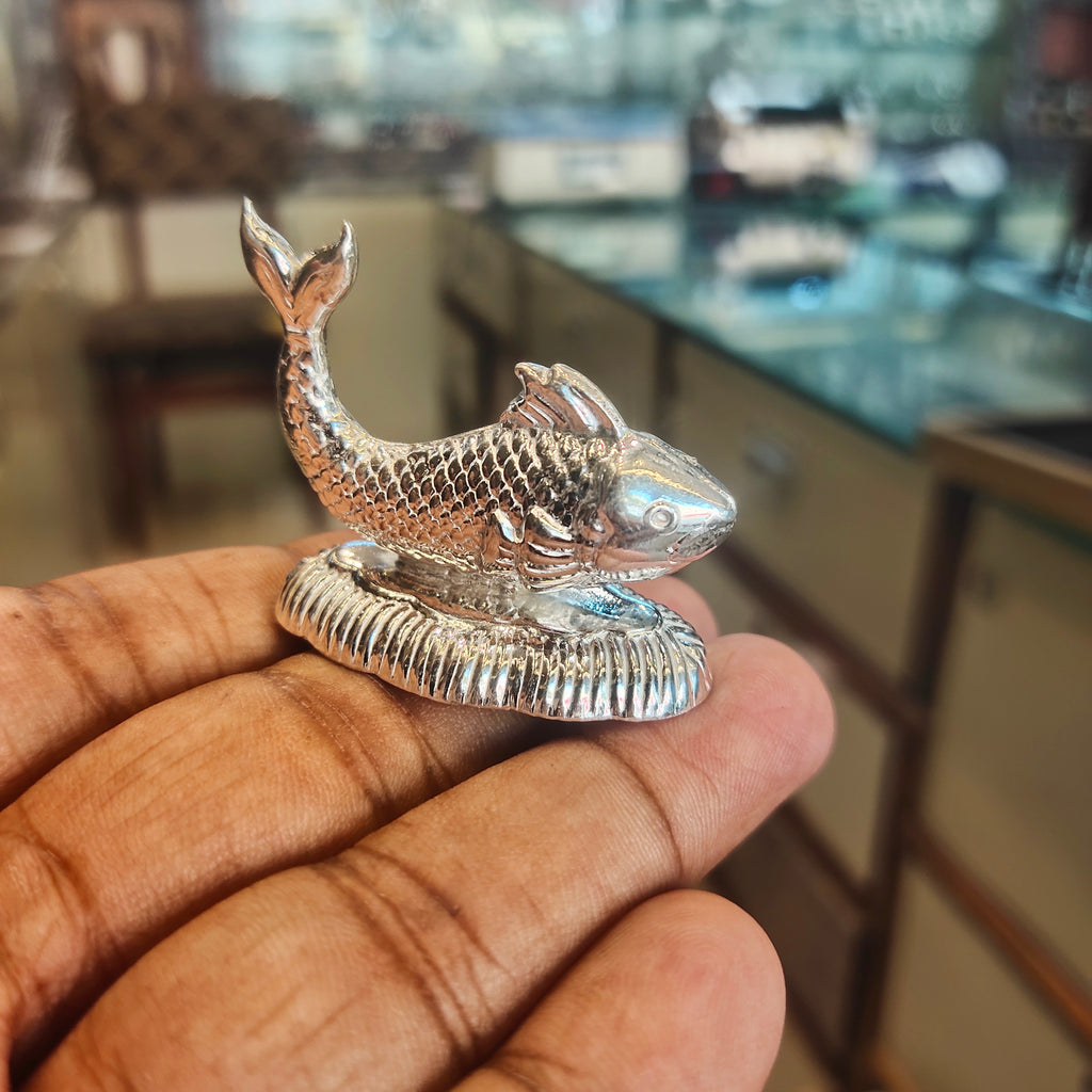 Pure Silver Fish/Chandi ki Machli for Astrological and Lal Kitab Remedy | Silver Fish for Vastu, Pooja and Gifting