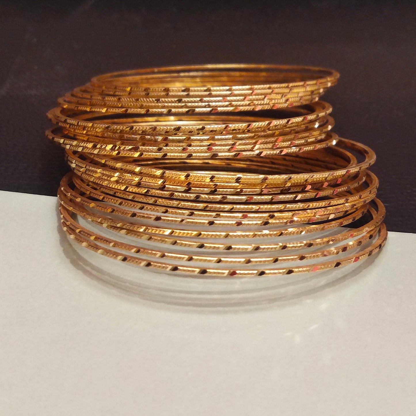 The Ultimate One Gram Gold Plated 24 Thin Bangles Set by Asp Fashion Jewellery