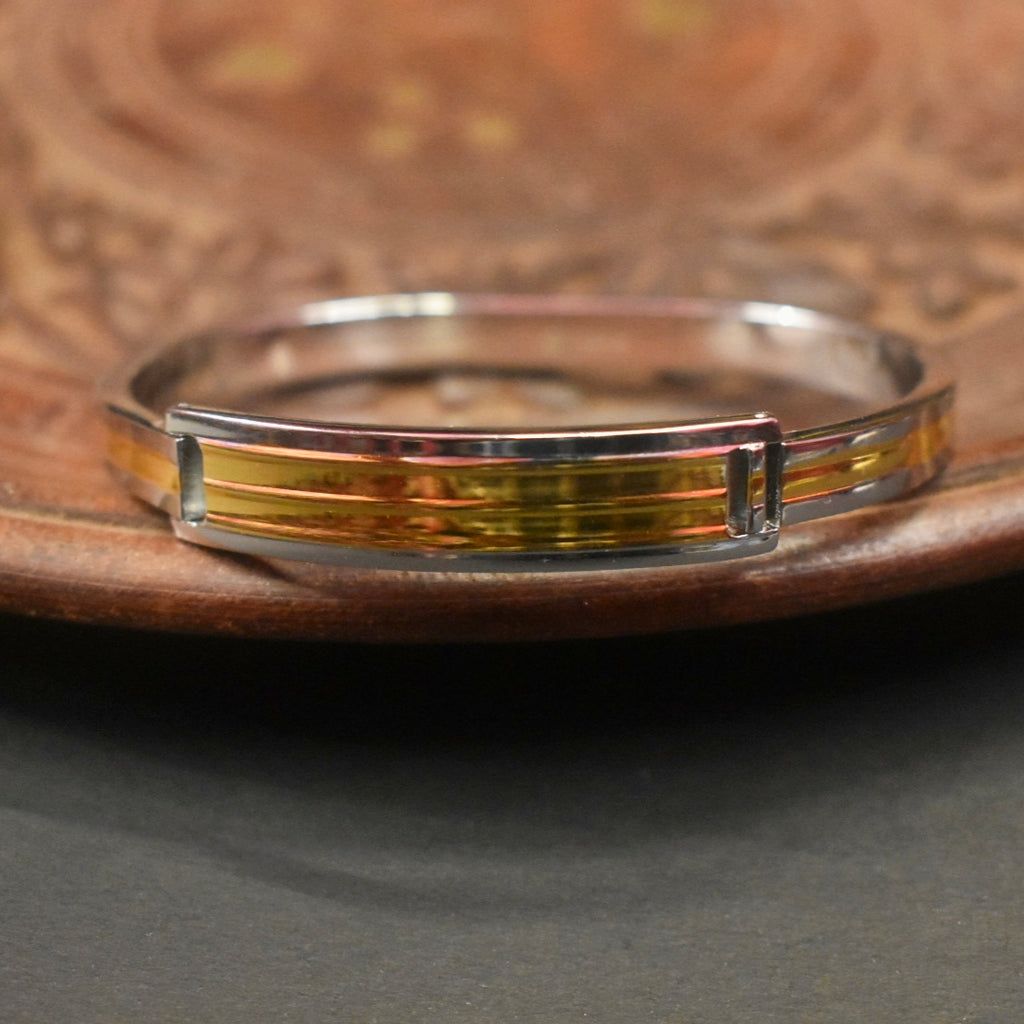 925 Silver Gold Filled Bangle Bracelet - Unisex