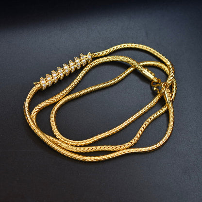 "Shine Bright in Style: Explore the Asp Fashion 24 K Gold Plated Moggupu Chain Collection"