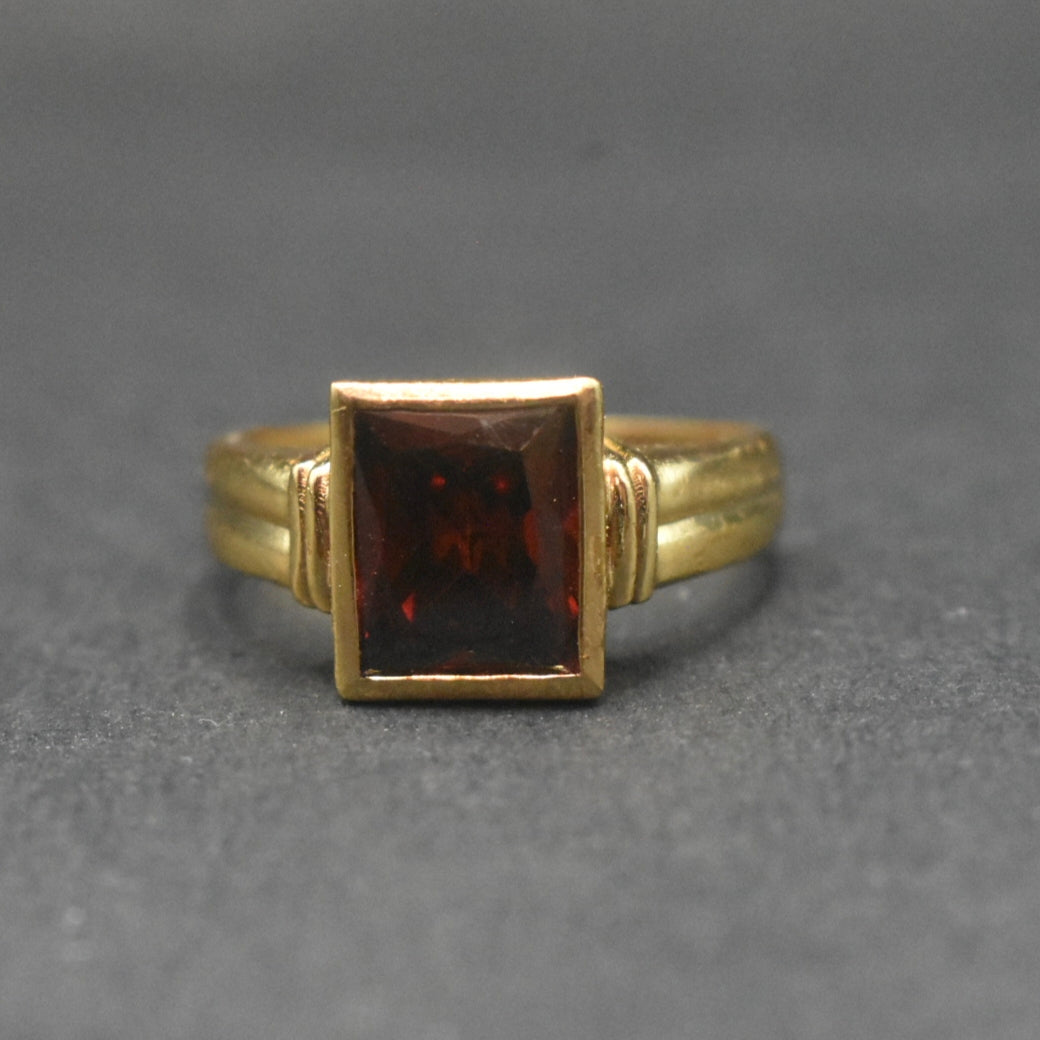 Premium Handmade Zircon 24K Gold Plated Ring for Men