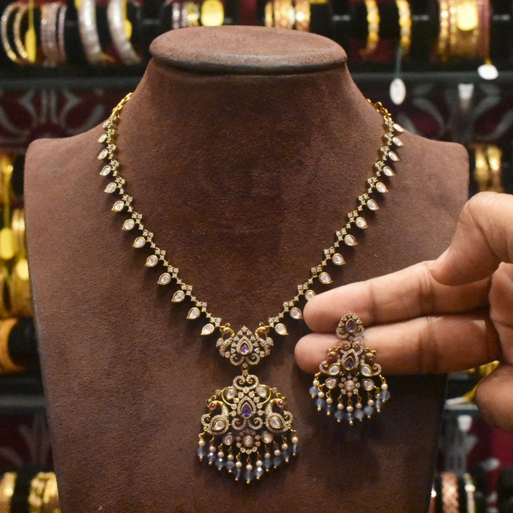 Asp Victorian Zircon Necklace Set