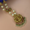 "Divine Elegance: Nagas Goddess Lakshmi Pendant Adorned with Pearl Chain"