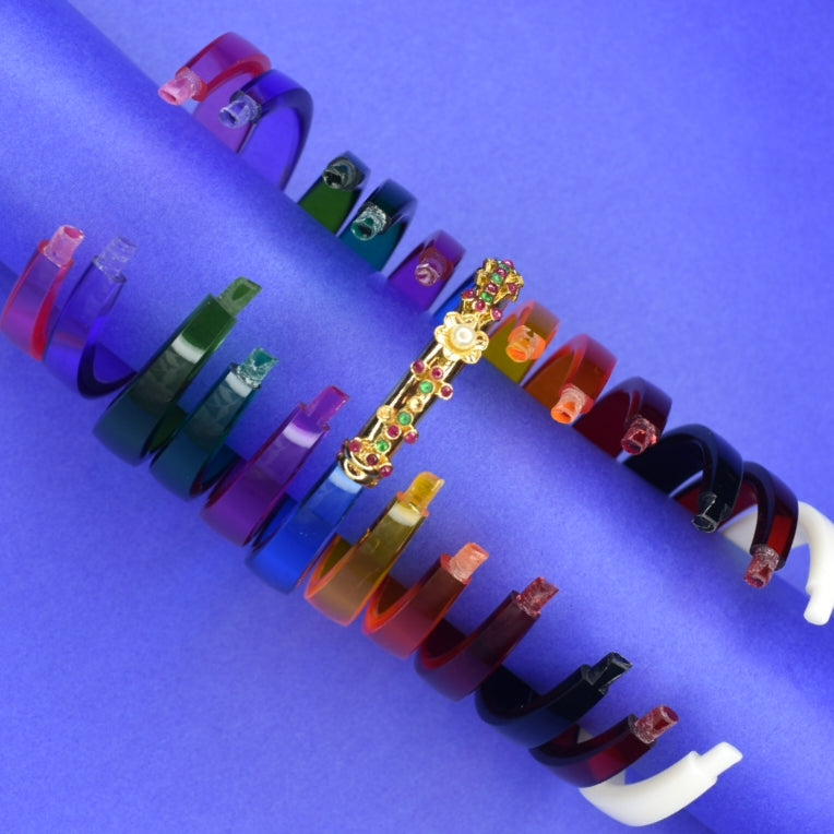 "Transform Your Style: 12 Colorful Bangle Bracelets to Mix and Match with Changeable CZ Pendant"