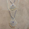 Asp Purple Zircon Duo - Long Necklace and Short Necklace Combo Set