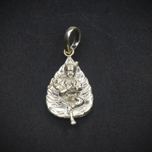 "Shine Bright: The Divine Silver Bal Gopal Locket for Protection and Connection"