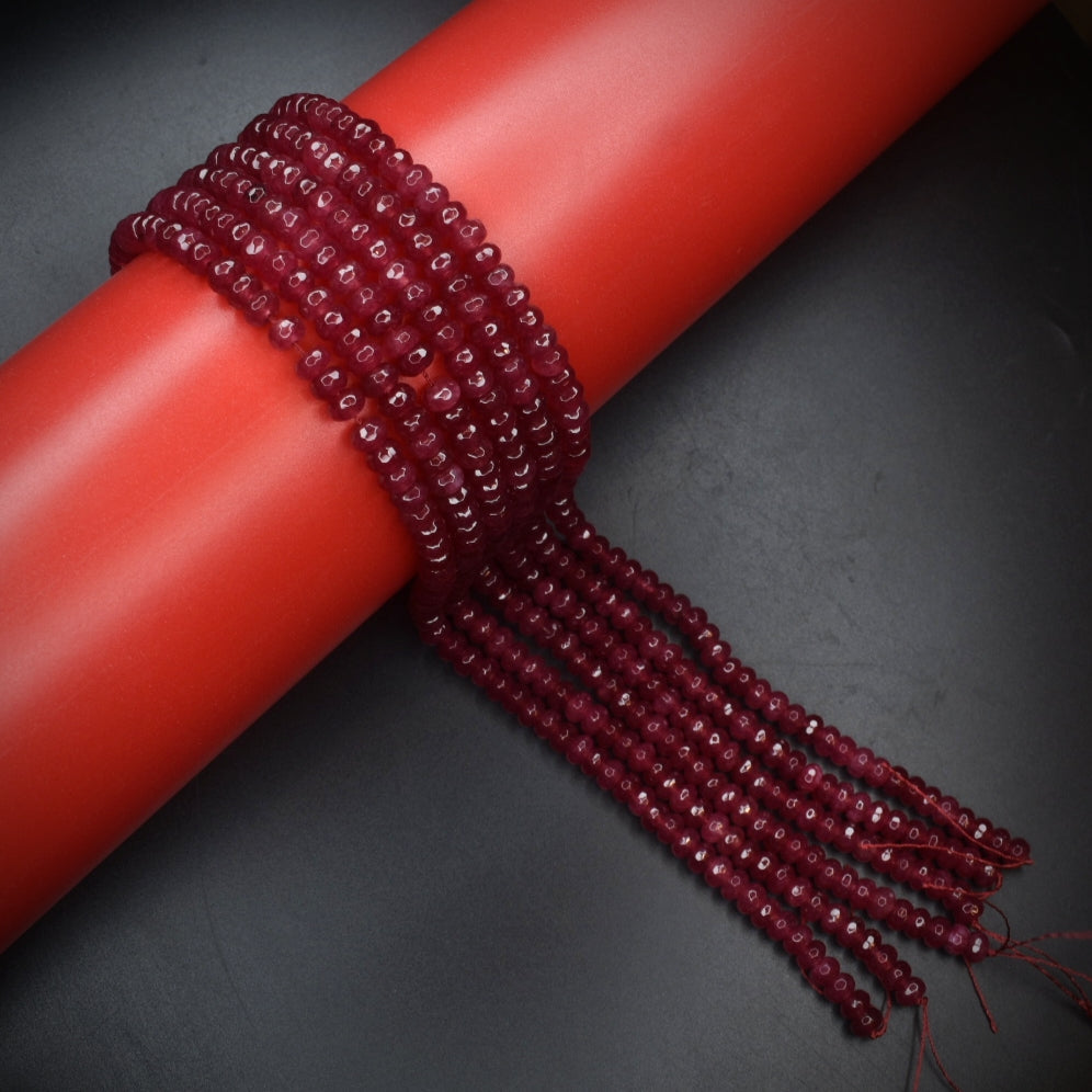 Ruby Beads Strands - Premium Red Gemstone for Jewelry Making