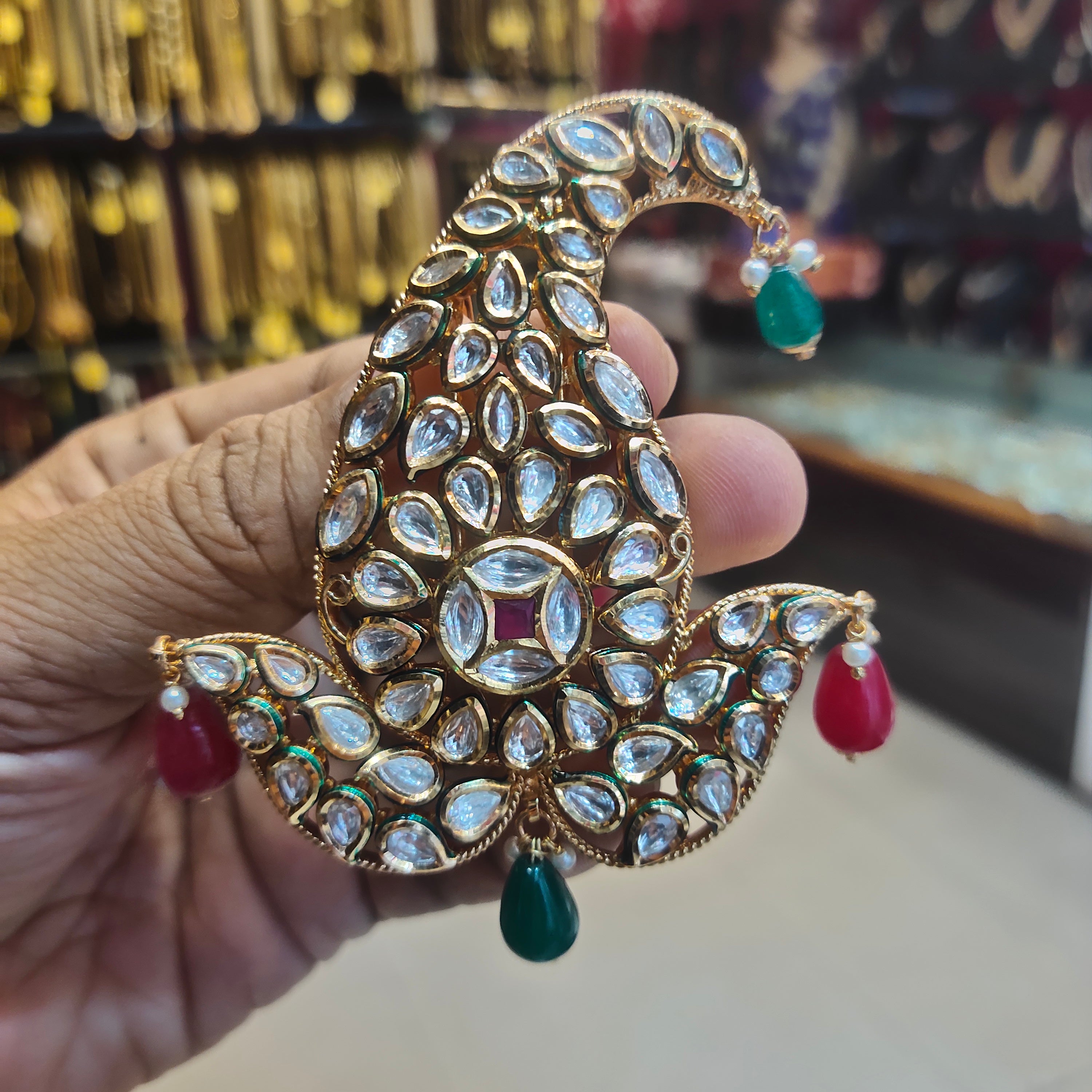 Asp Rajwadi Beautiful Kundan Kalangi for Groom - Traditional 24K Gold Plated Design