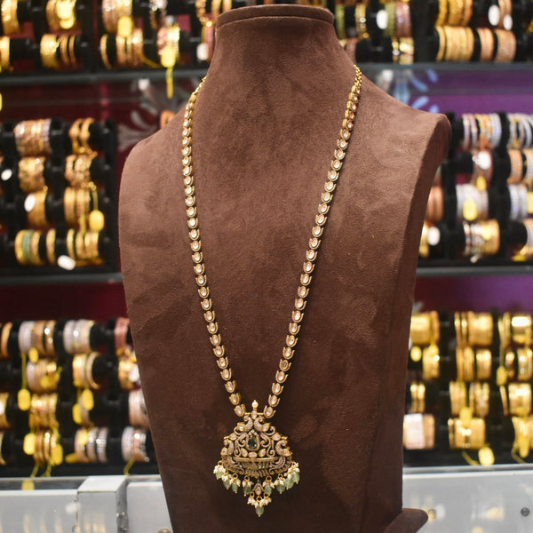 Asp Victorian Polki Long Necklace Set