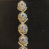 CZ Diamond Jada Billalu with Amethyst & Pearl Drops | Temple Jewelry Hair Chain