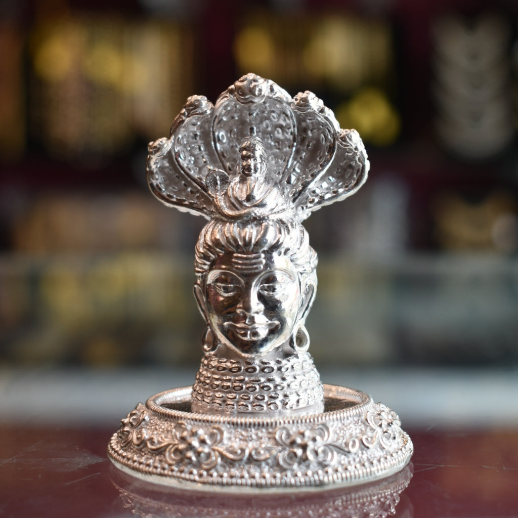 Pure Silver Shivaling Idol - Handcrafted Lord Shiva Lingam