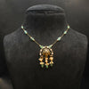 Victorian Finish Zircon Lord Ganesha Invisible Necklace Set