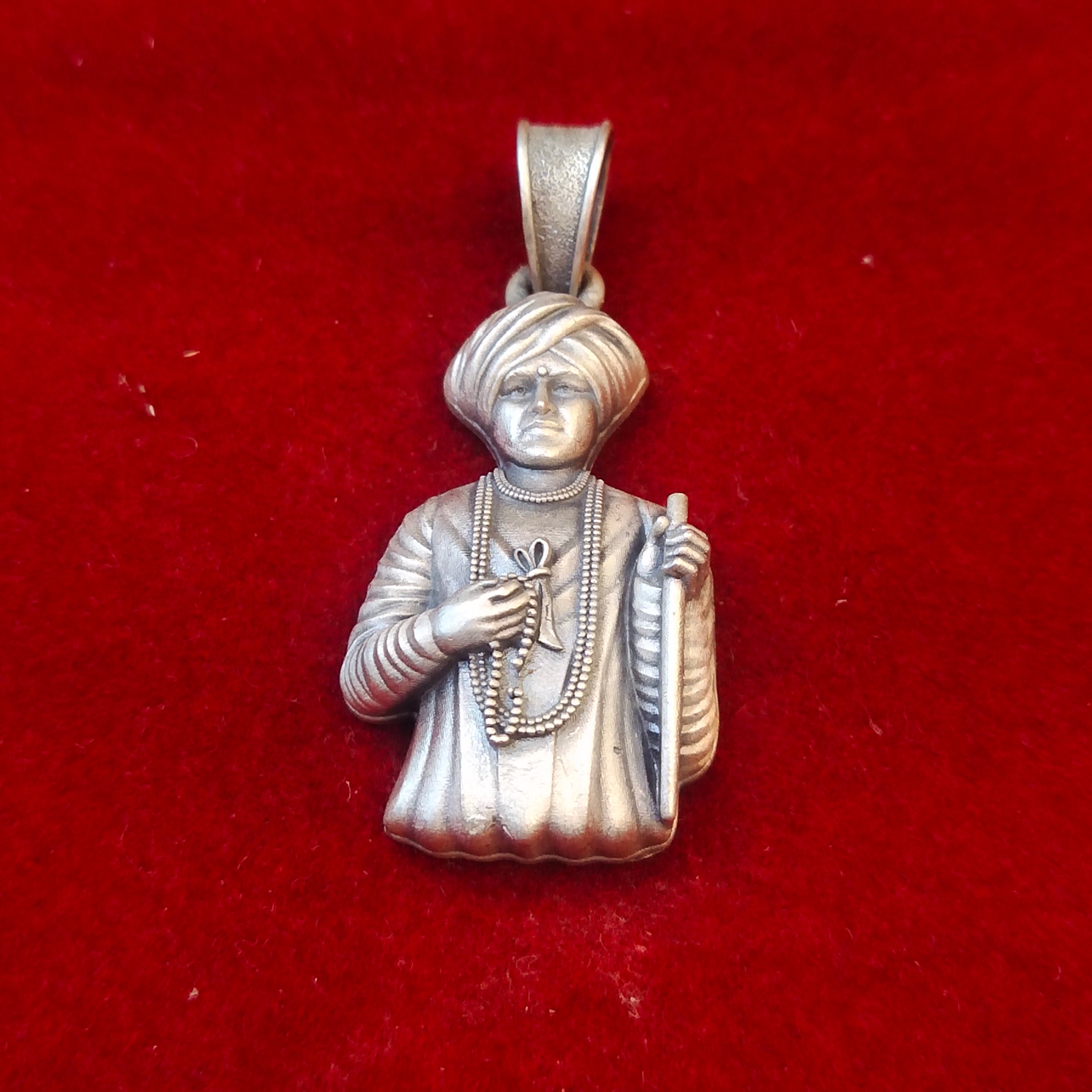 925 Hallmarked Silver Jalaram Bapa Pendant